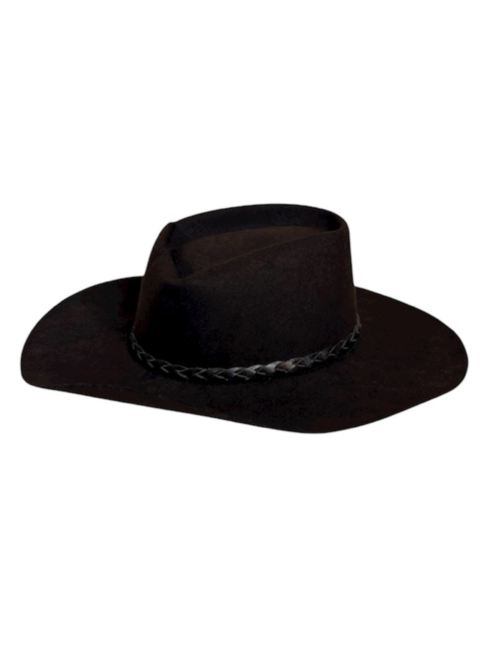 Gunslinger Wool Brown Cowboy Cowgirl Western‎ Rodeo Country Hat braided Trim 7